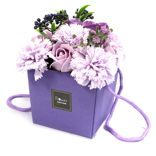 Soap Flower Bouquet - Lavender Rose & Carnation