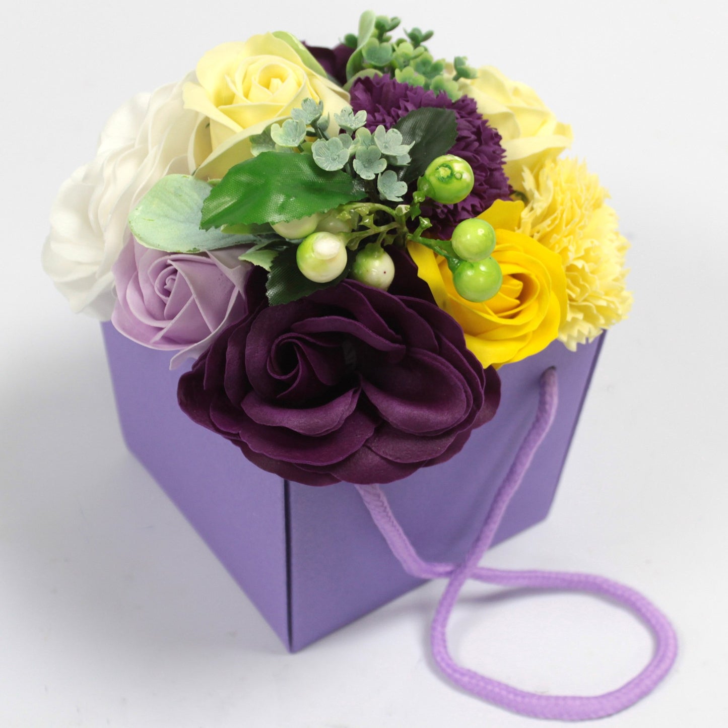 Soap Flower Bouquet - Purple Flower Garden