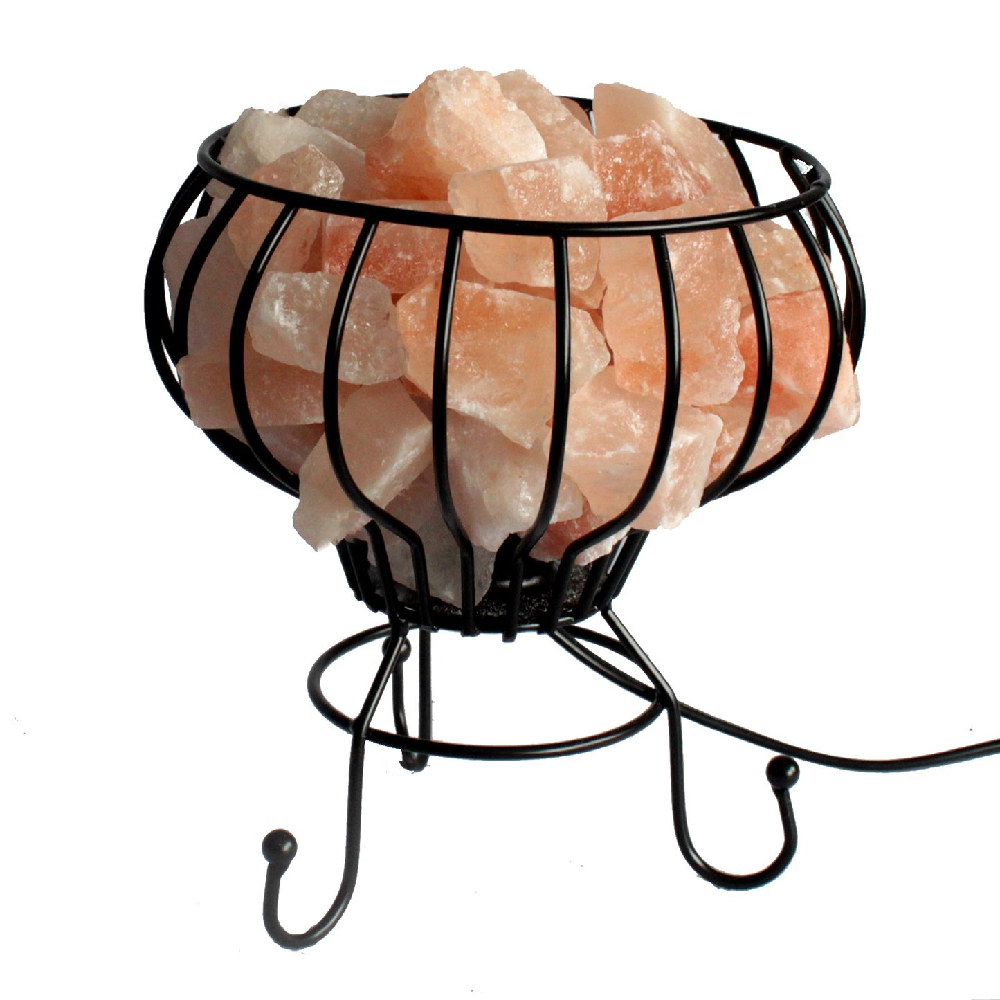 Low Salt Rock Brazier, Pink Salt Chunks, Cable & Bulb