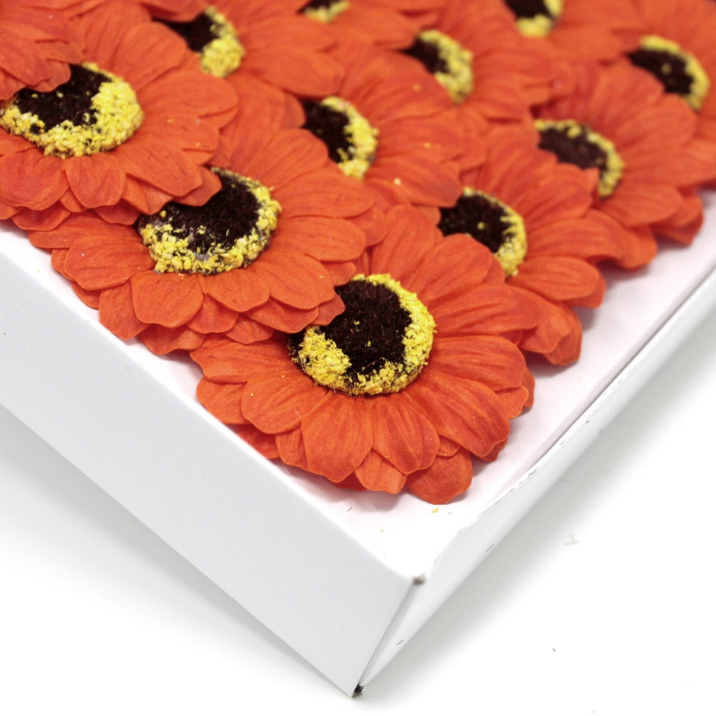 Craft Soap Flowers - Sml Sunflower - Orange