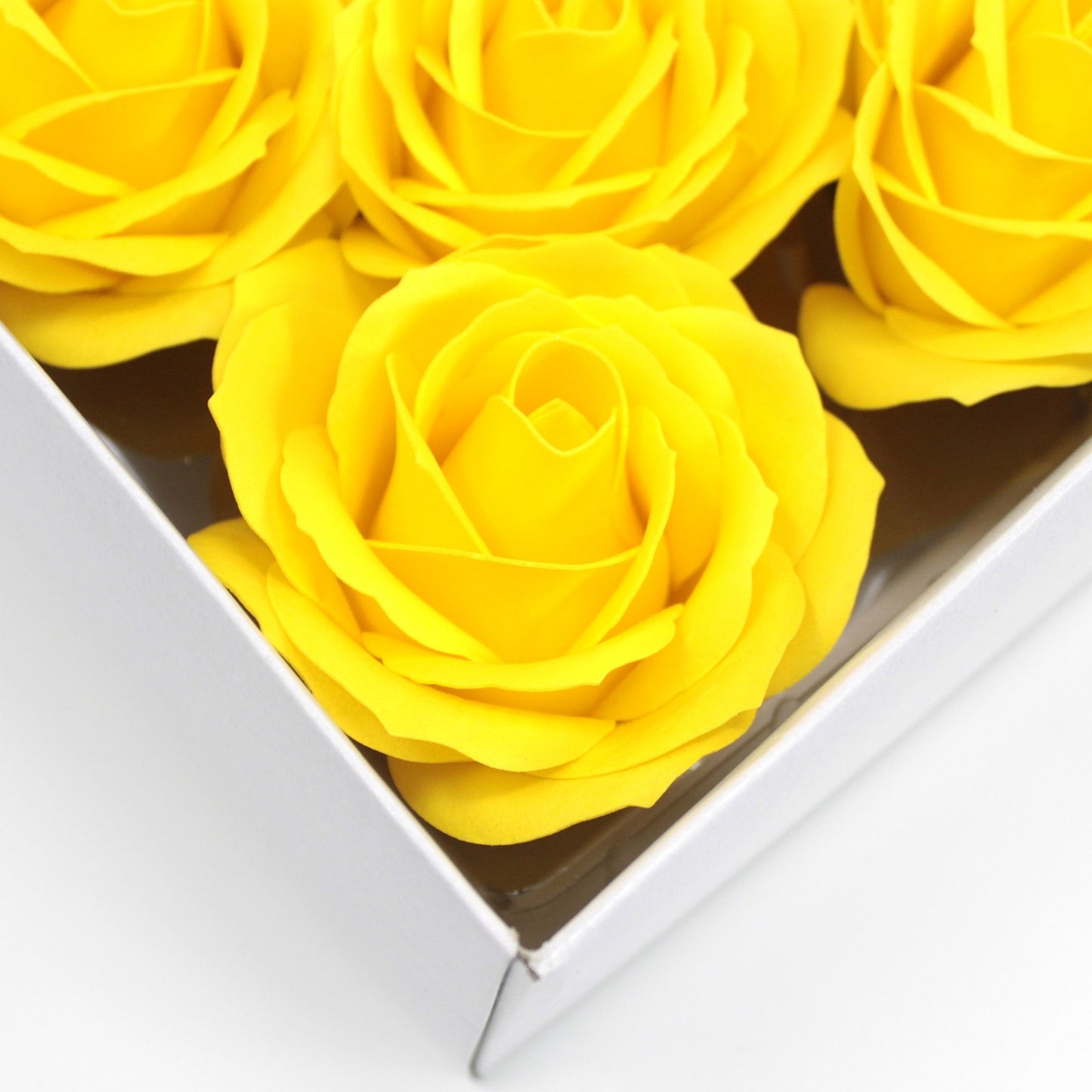 Craft Soap Flowers - Lrg Rose - Yellow