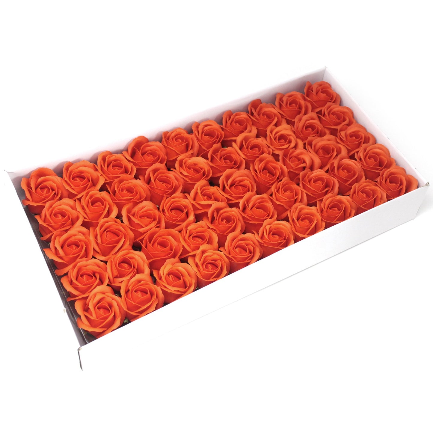 Craft Soap Flowers - Med Rose - Sunset Orange