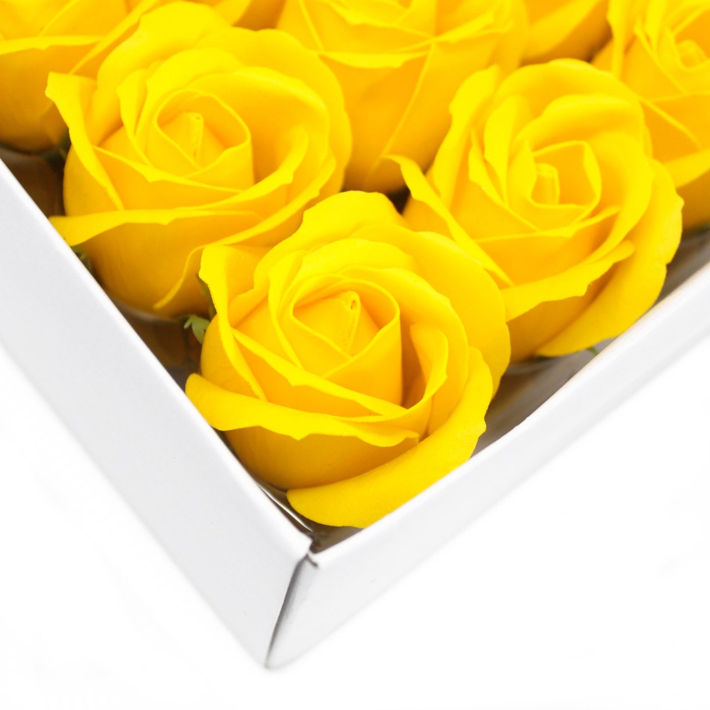 Craft Soap Flowers - Med Rose - Yellow