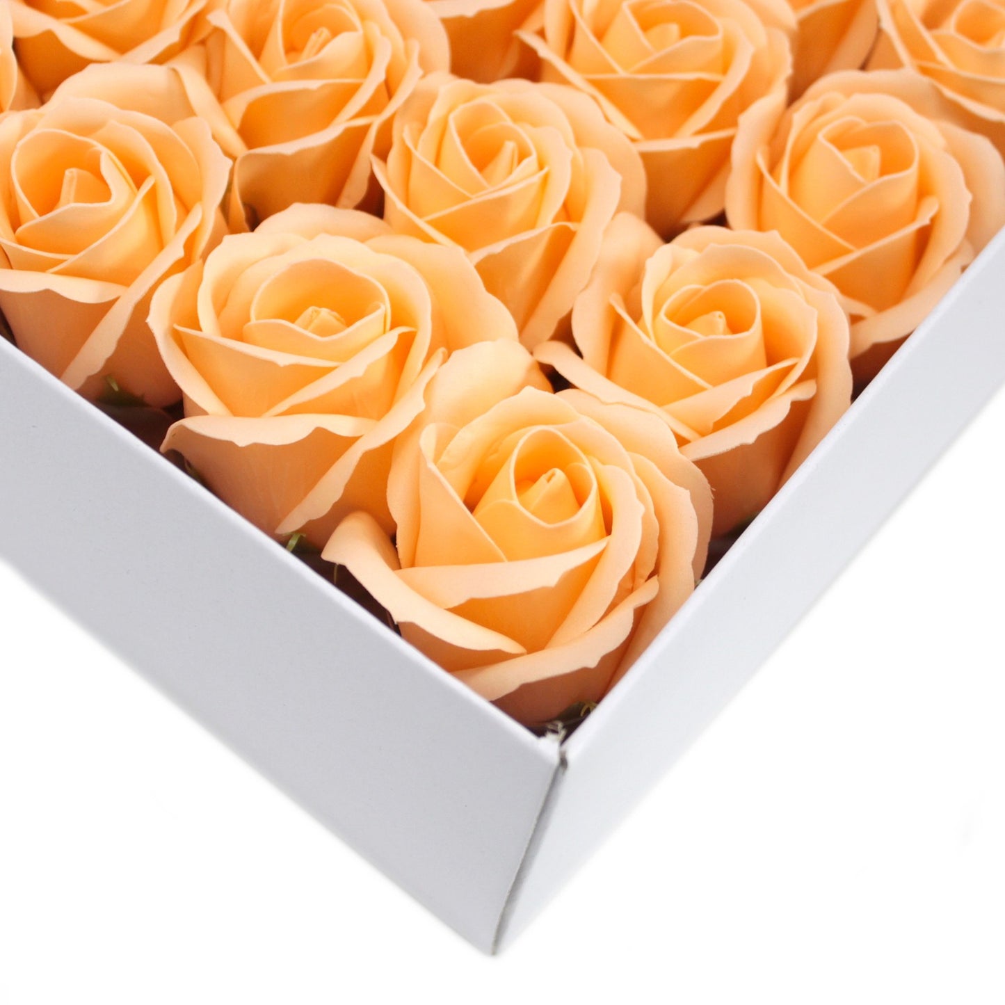 Craft Soap Flowers - Med Rose - Peach