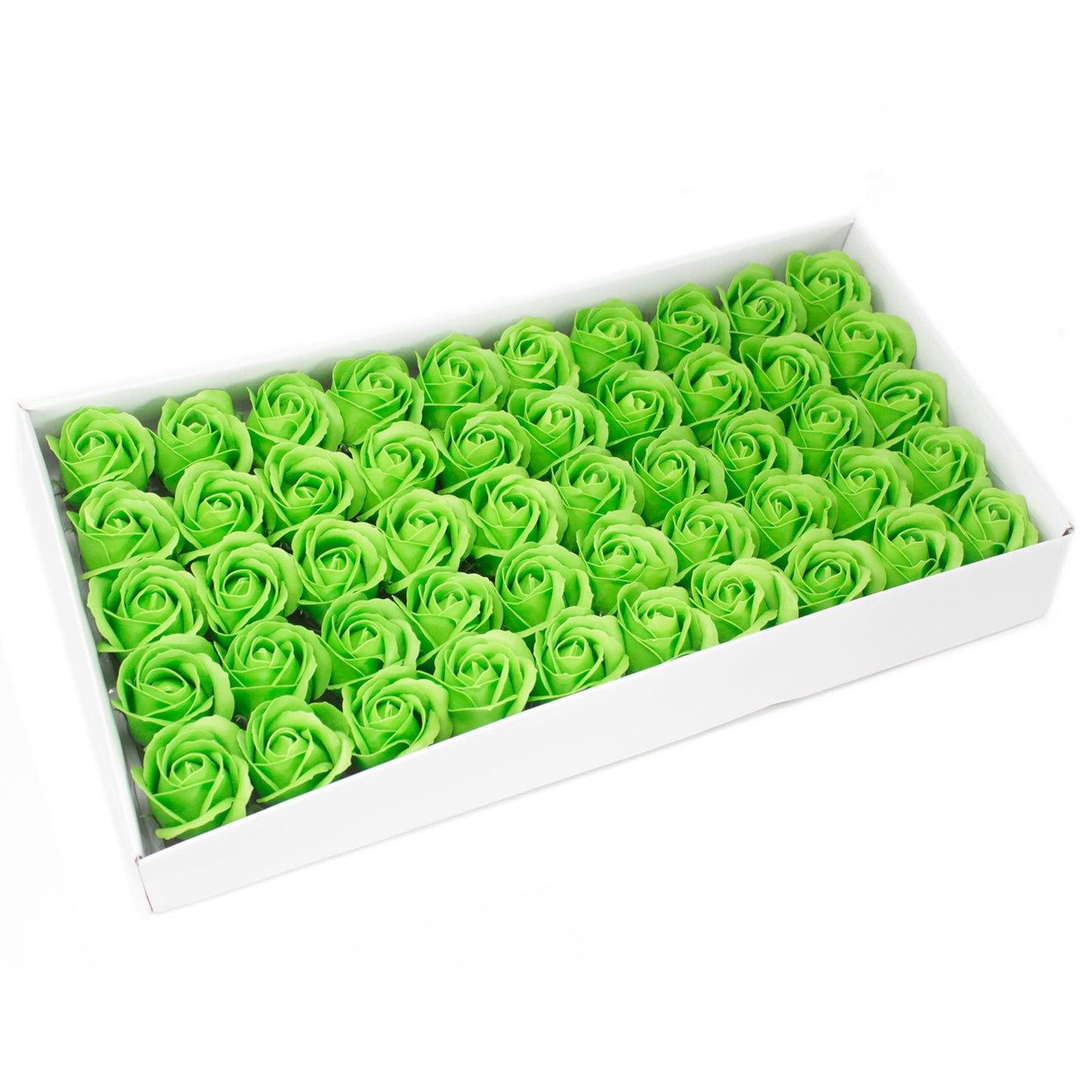 Craft Soap Flowers - Med Rose - Green