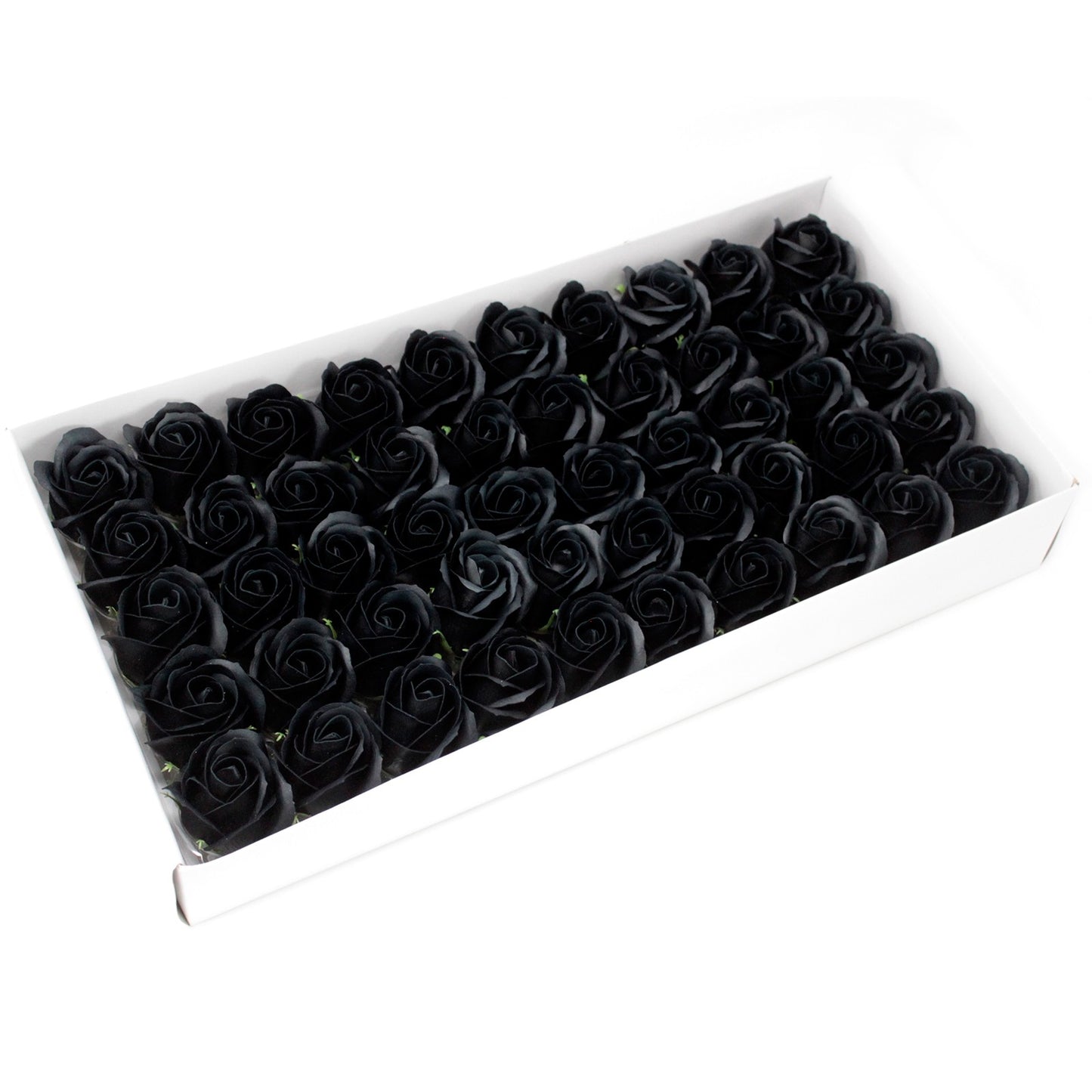 Craft Soap Flowers - Med Rose - Black