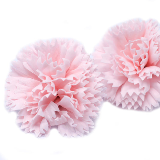 Craft Soap Flowers - Carnations - Pink