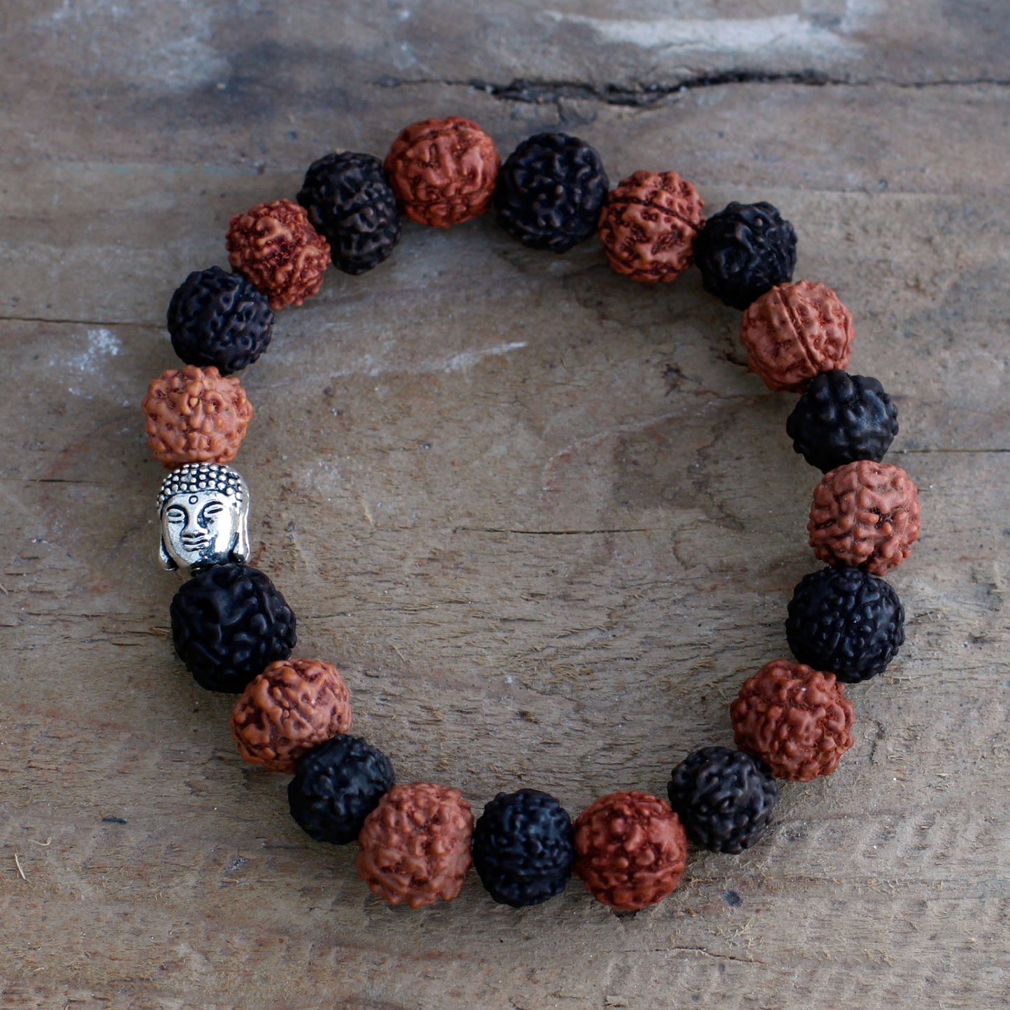 Rudraksha Buddah Bangle Mala - Mix