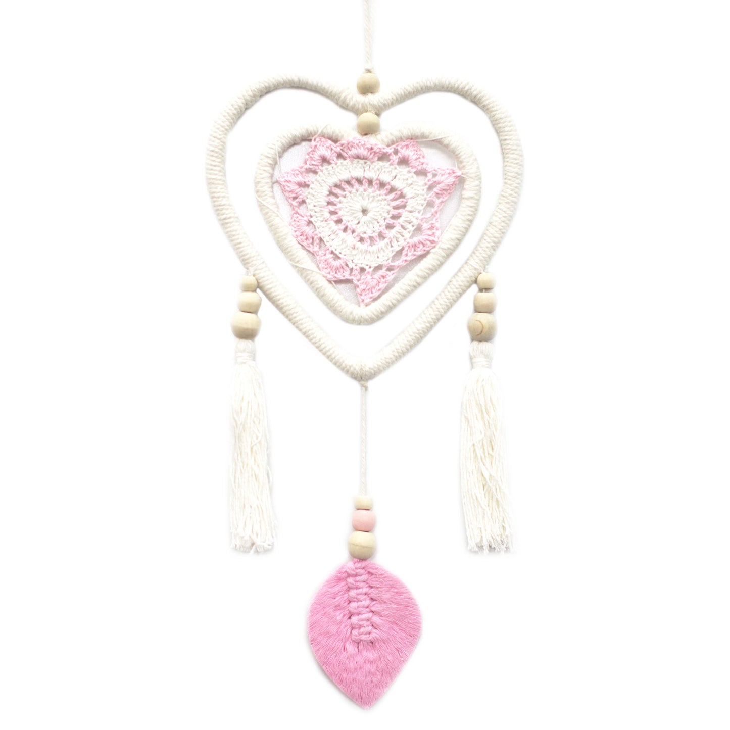 Dream Catcher - Medium Pink Heart in Heart