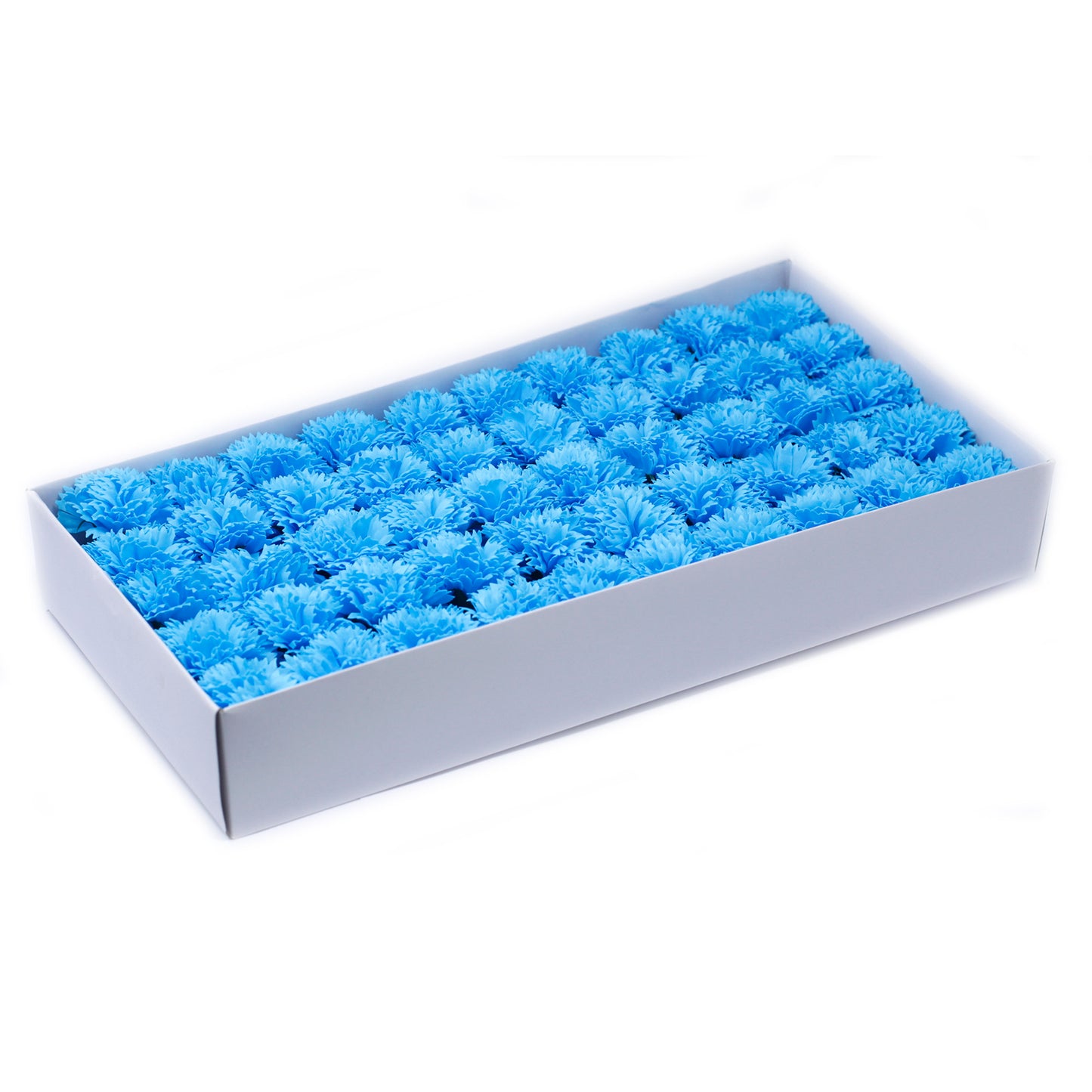 Craft Soap Flowers - Carnations - Sky Blue