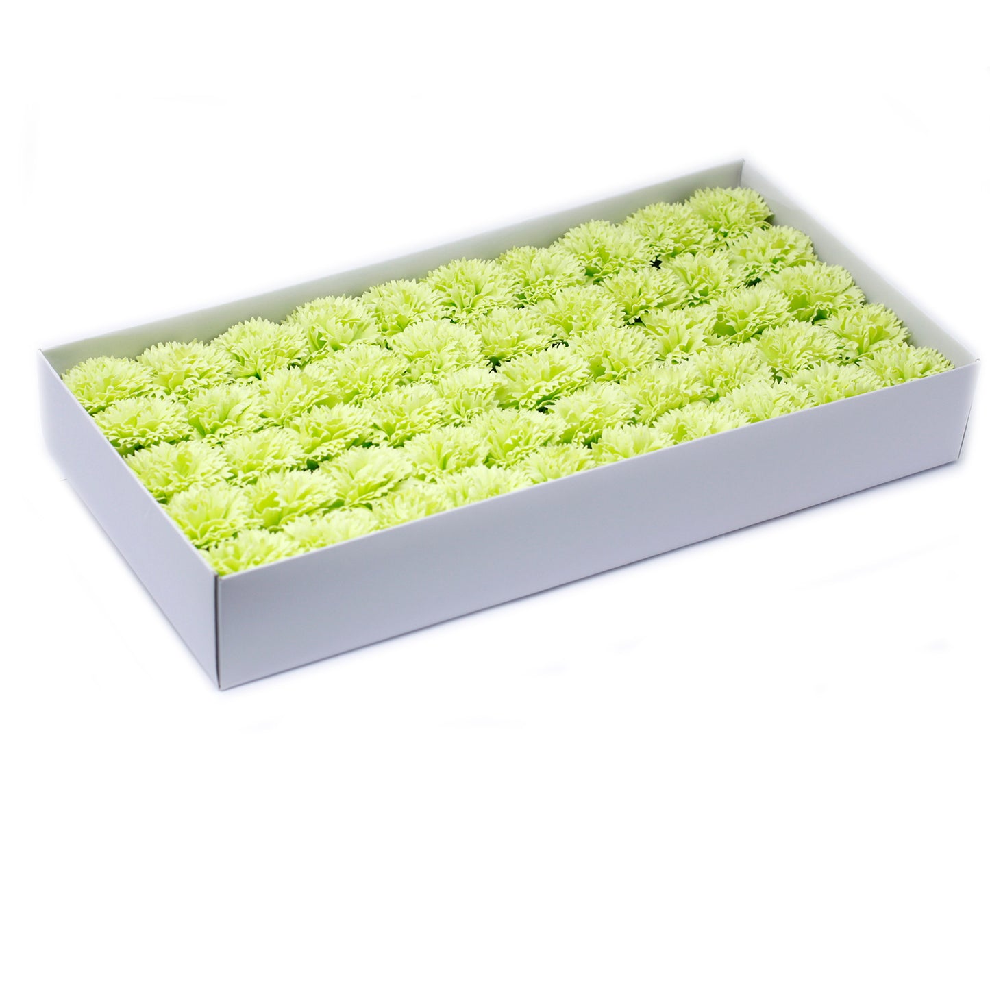 Craft Soap Flowers - Carnations - Lime