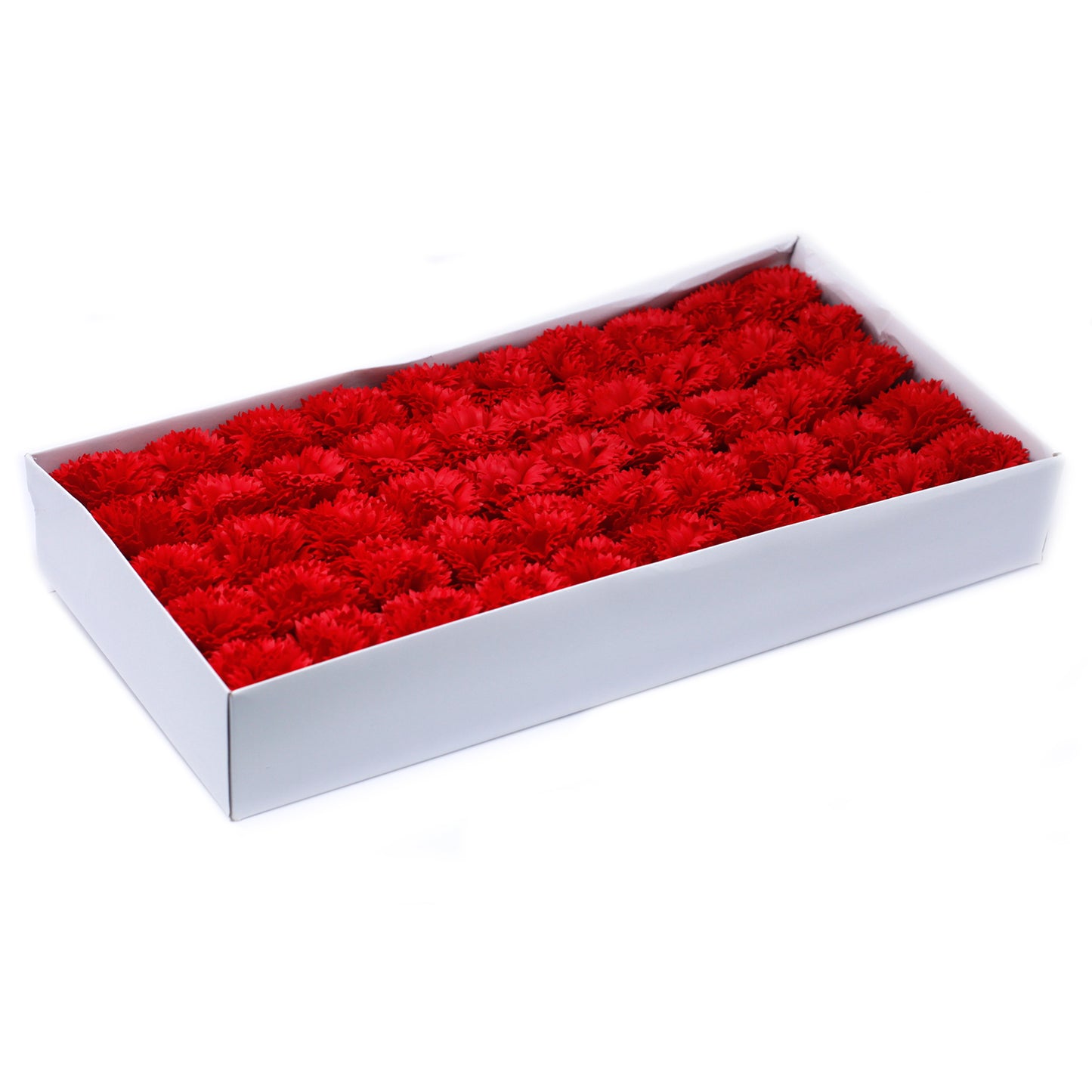 Craft Soap Flowers - Carnations - Red