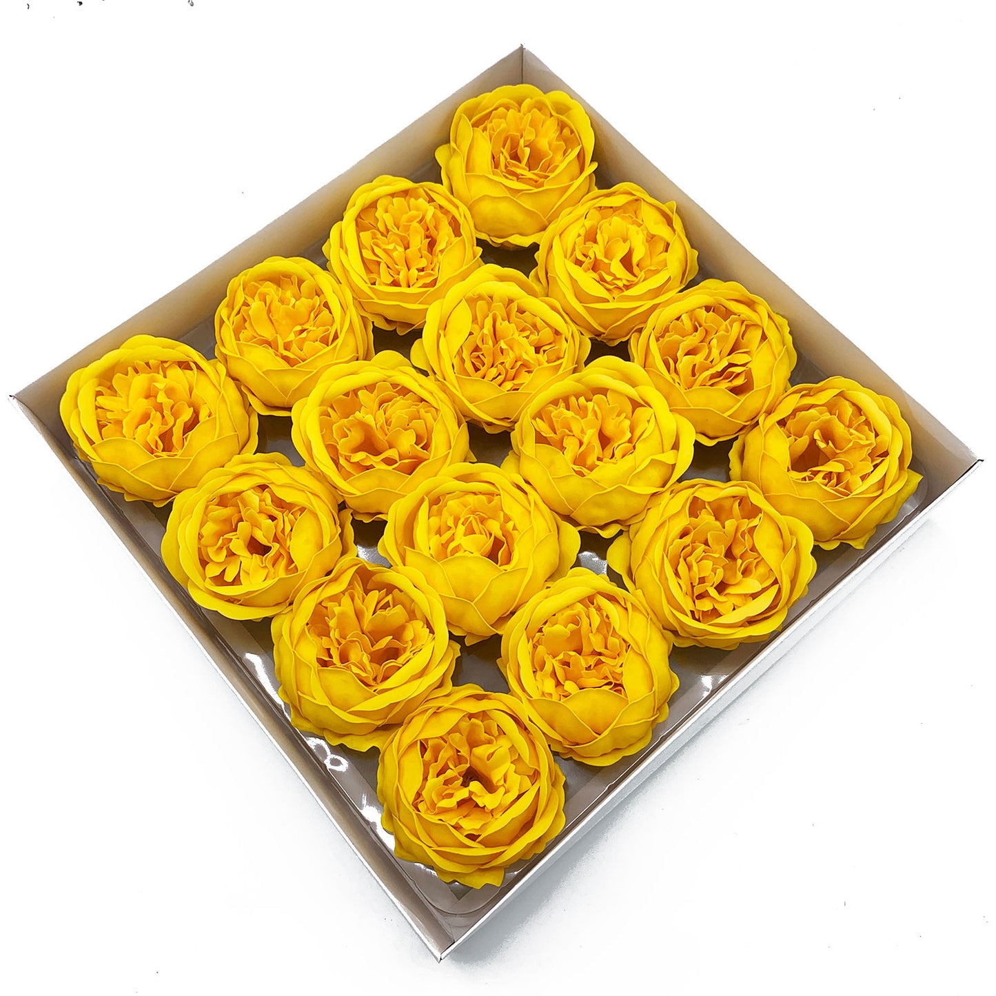 Craft Soap Flower - Ext Large Peony - Yellow