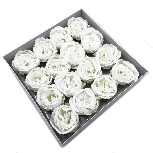 Craft Soap Flower - Ext Large Peony - White