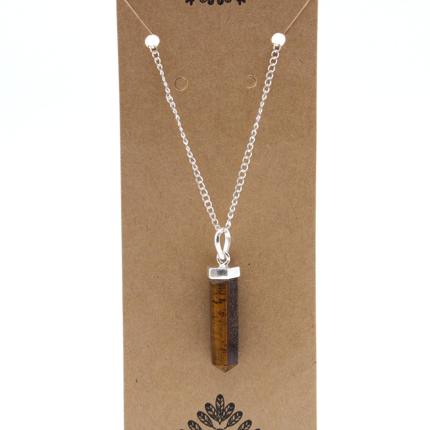 Gemstone Classic Point Pendant - Tiger Eye