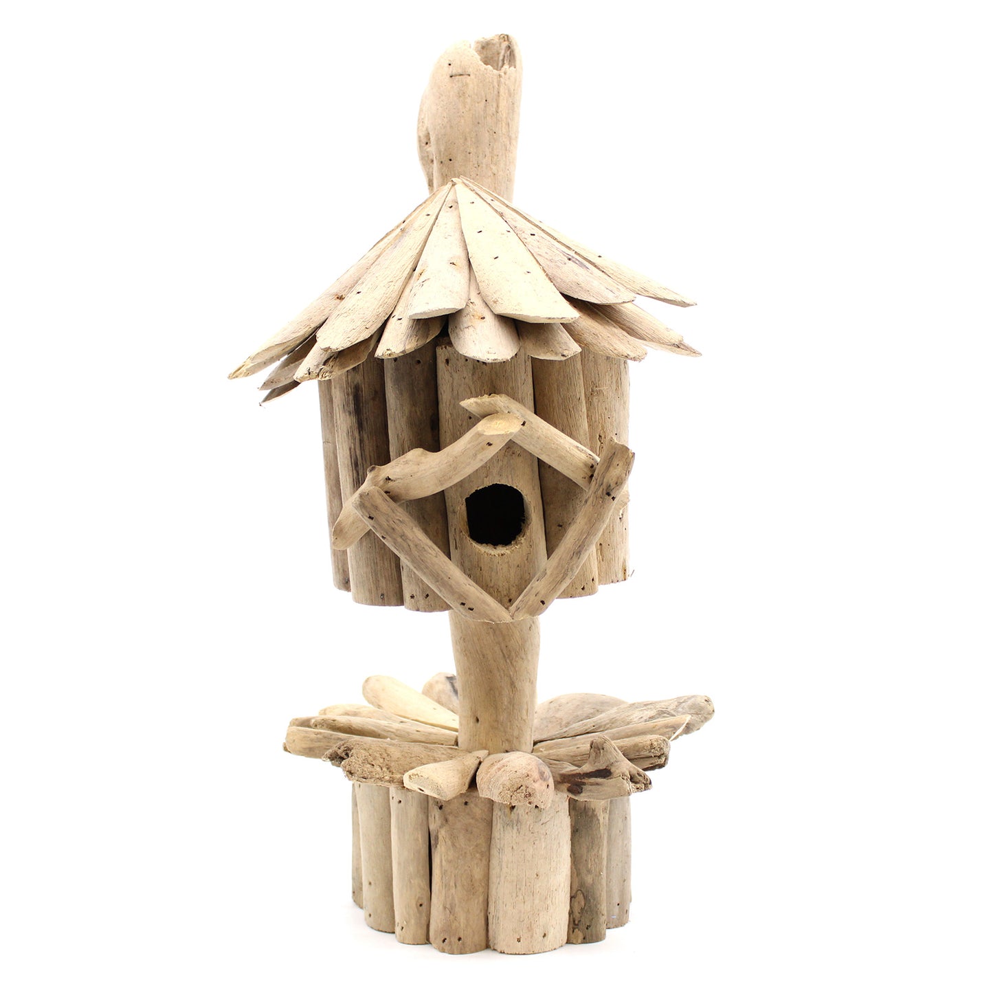 Driftwood Birdbox - On Stand