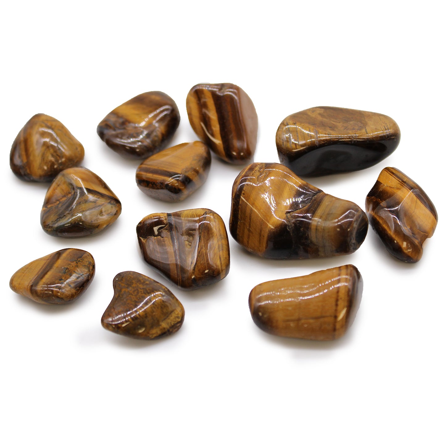 Medium African Tumble Stones - Tigers Eye - Golden