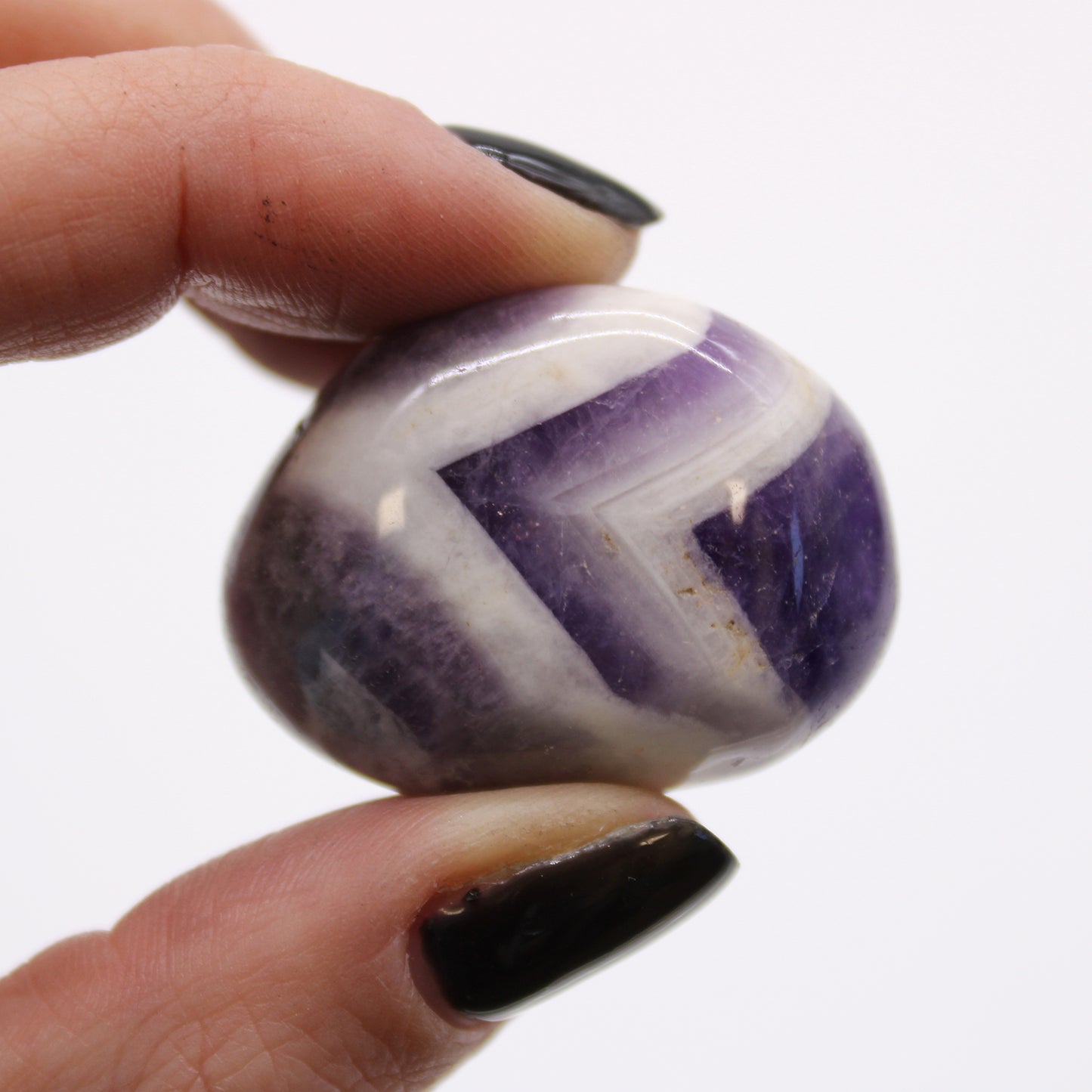 Medium African Tumble Stones - Amethyst - Chevron