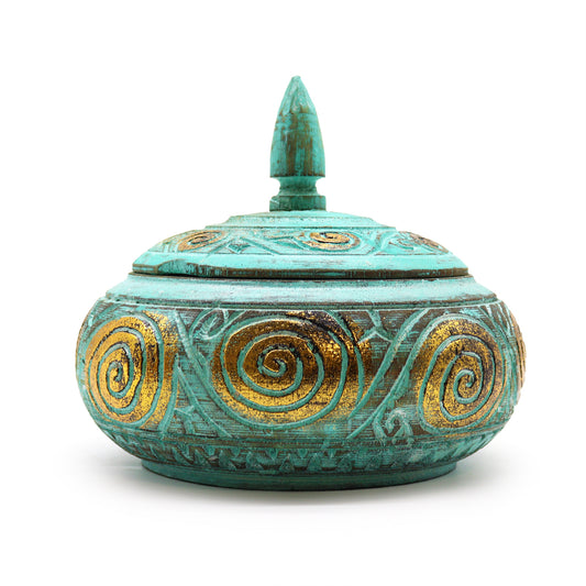 Turquoise Squat  Sweet Jar