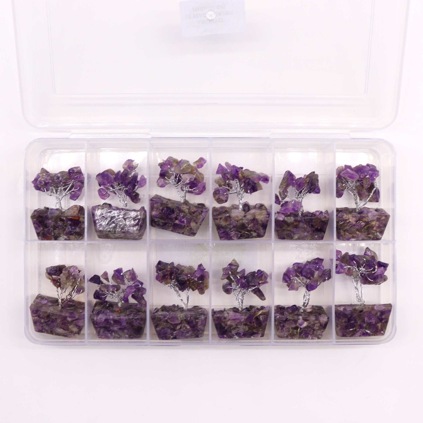 Mini Gemstone Tree On Orgonite Base - Amethyst (15 stones)