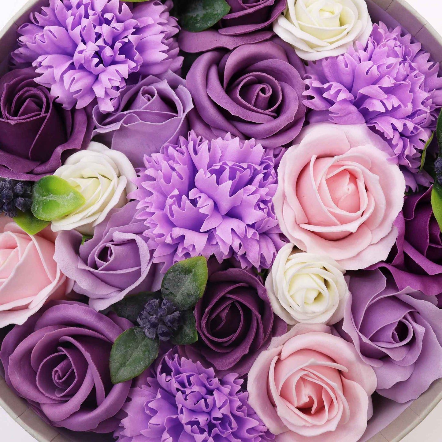 Round Box - Lavender Rose & Carnation